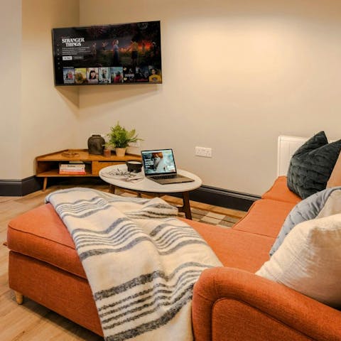 Cosy up in front of a film after a day of exploring