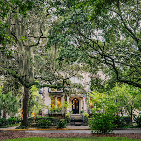 Drive an hour to Savannah to explore the historic district