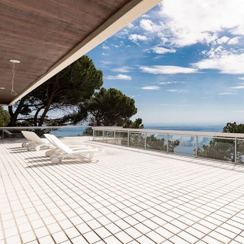 Admire endless sea views from the spacious terrace