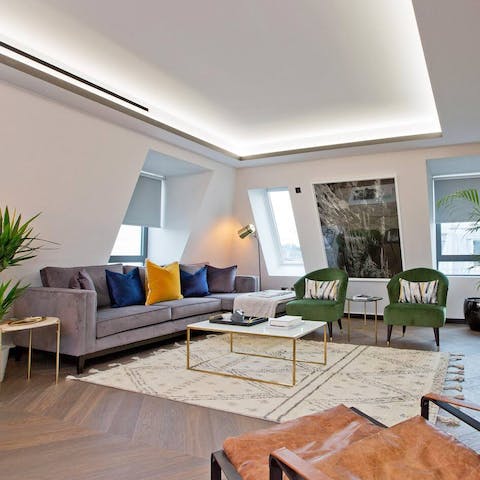 Kick back and relax in the stylish living room