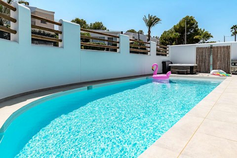 Spend the afternoon sunbathing or floating in the pool