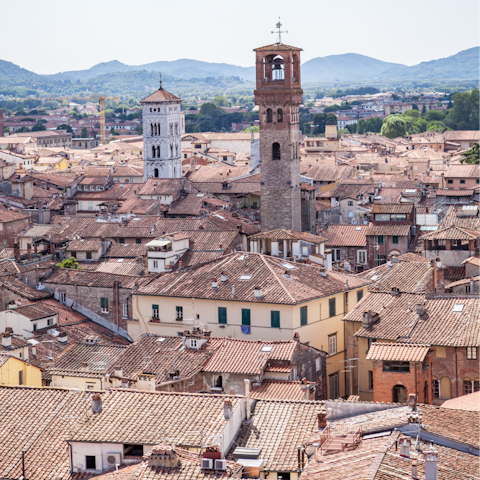 Visit historic Lucca to see the sights – it's a short drive away