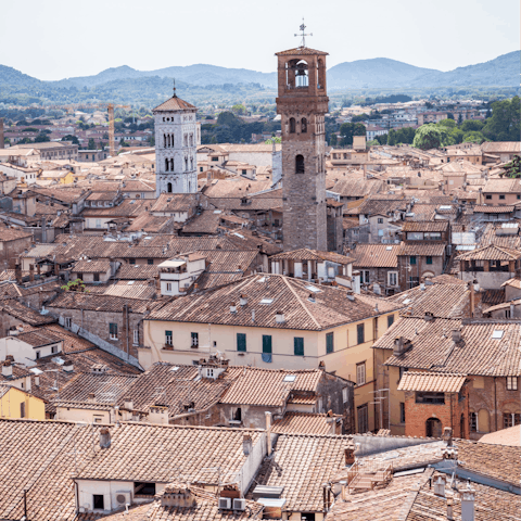 Visit historic Lucca to see the sights – it's a short drive away
