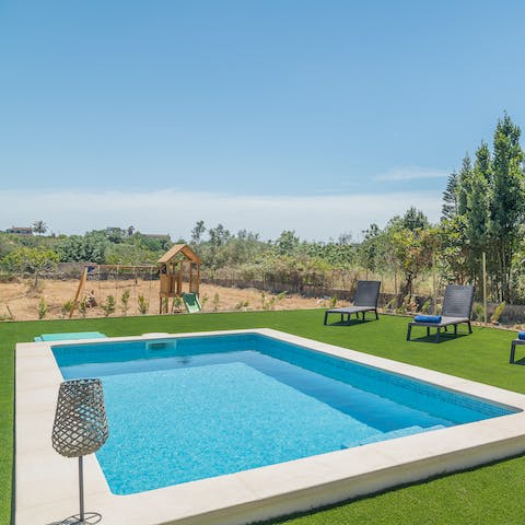 Slip into your swimwear and float about gracefully in the swimming pool