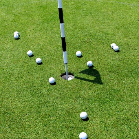 Rent some clubs and tee off from one of the pair of nearby golf courses