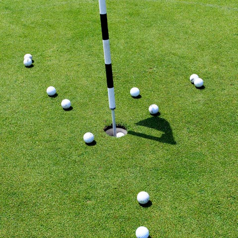 Rent some clubs and tee off from one of the pair of nearby golf courses