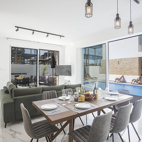 Walk to a local restaurant or savour relaxing evenings at home