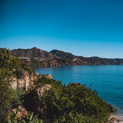 Explore blue coastline and green countryside in Nerja