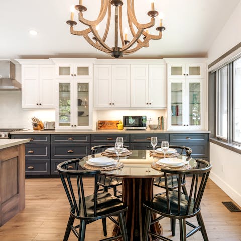 Rustle up poutine in the cosy kitchen