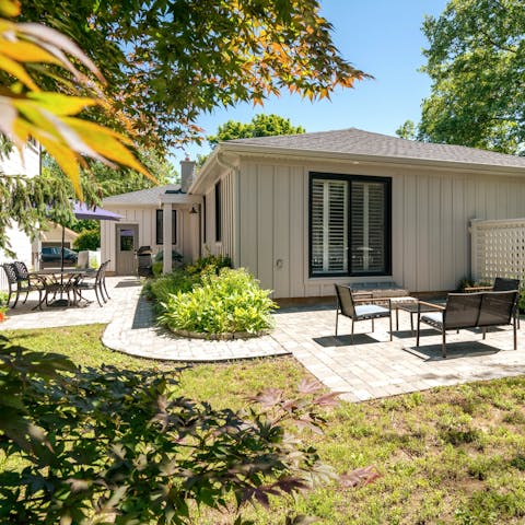 Spend summer evenings relaxing in the garden