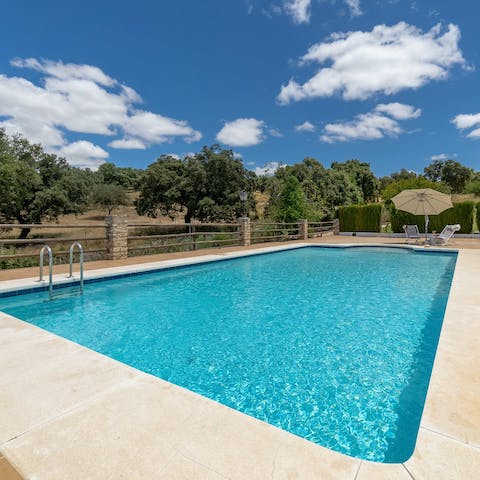 Cool off from the southern Spanish sunshine in the inviting pool
