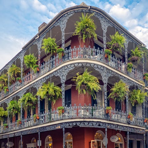 Enjoy this prime location, ten-minute walk away from the iconic French Quarter
