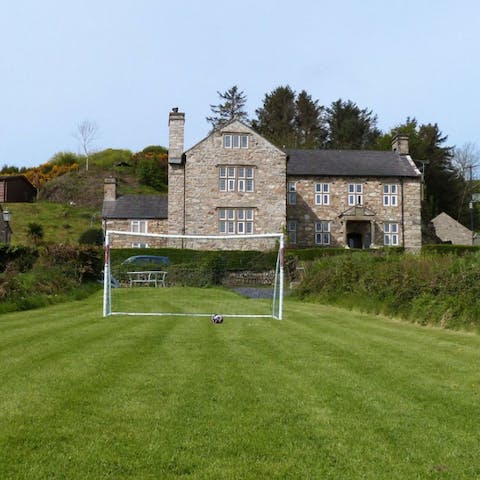 Let the kids loose for a kick-about on the shared lawn