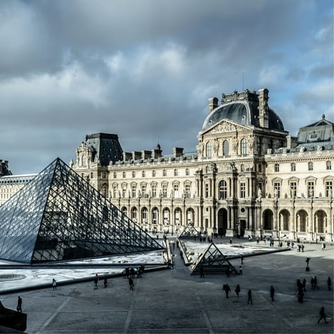 Feel inspired while strolling through the Louvre – a short walk away