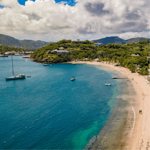 Walk just four minutes to Jolly Beach for a spot of snorkelling