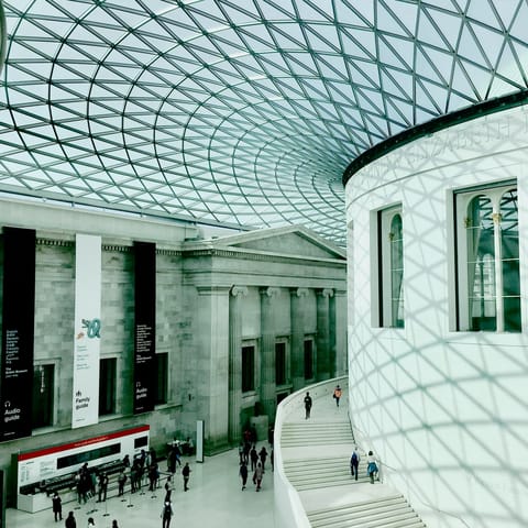Immerse yourself in history at The British Museum, a thirteen-minute walk away