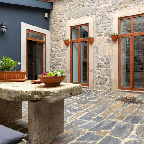 Enjoy an alfresco dinner at the outdoor table