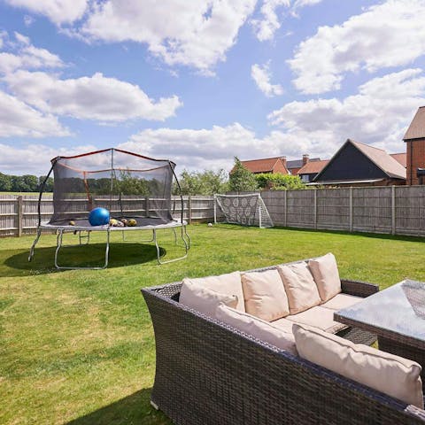 Enjoy a drink in the Hampshire sun on the patio