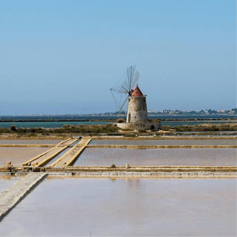See Trapani's famous salt flats, 7km away