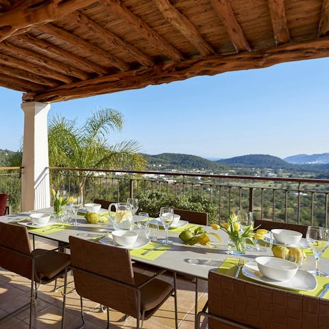 Be inspired by the views while dining on the terrace