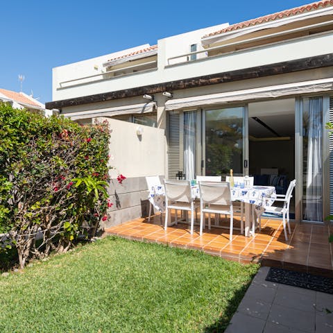 Get together for lunch on your private terrace