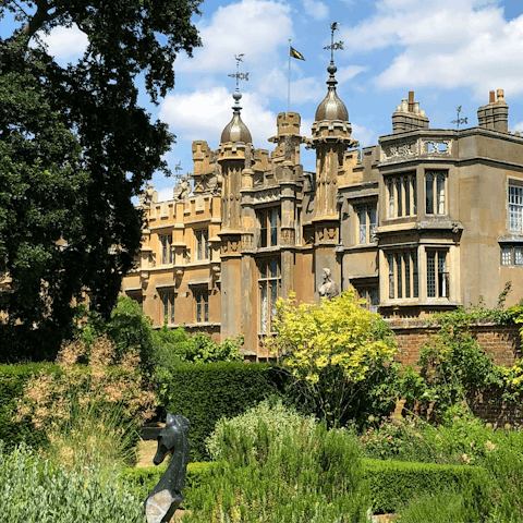 Visit beautiful Knebworth House – a ten-mile drive away