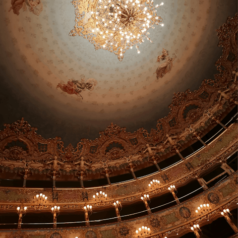 Book an evening of opera at the iconic Le Fenice, just footsteps away