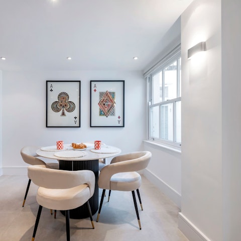 Use the dining table as a work-from-home space
