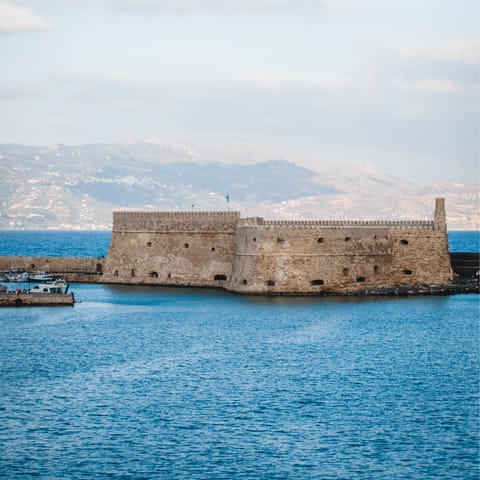 Visit historic Heraklion – it's a short drive away