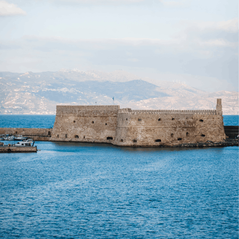 Visit historic Heraklion – it's a short drive away