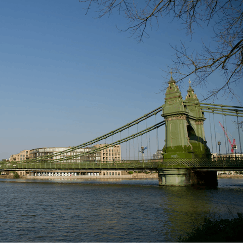 Stay in Ravenscourt Park, a twelve-minute walk away from the River Thames