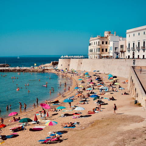 Spend time exploring the beautiful beaches of Gallipoli, a short drive away