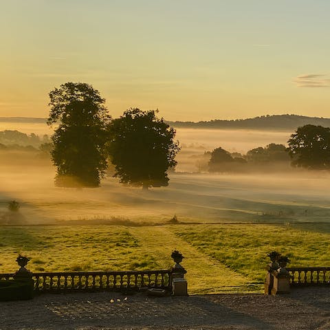 Step from your grand front door into the Somerset countryside
