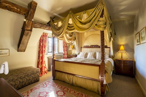 Sleep like royalty in four-posters and sumptuous sleigh beds