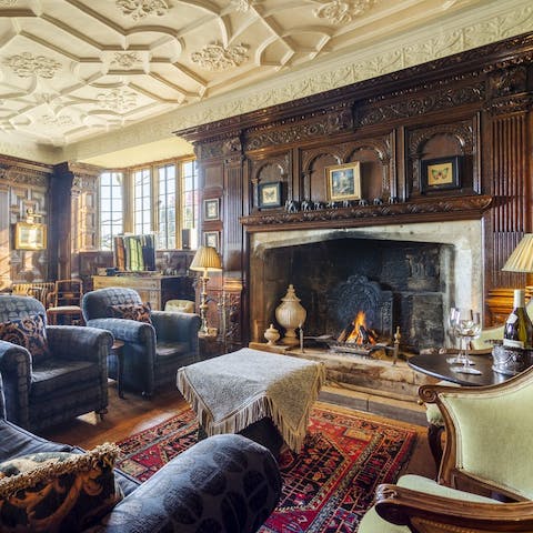 Gather for evening drinks in one of the huge drawing rooms