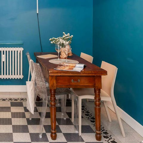 Stay home for dinner or visit a local trattoria