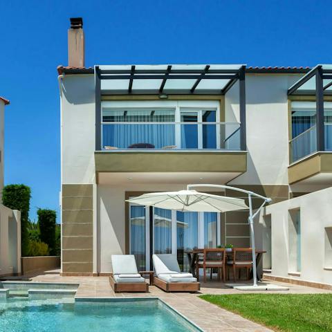 Cook on the barbecue and dine alfresco in the shade of the terrace