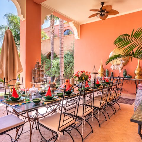 Celebrate life's special moments with a dinner party on the terrace