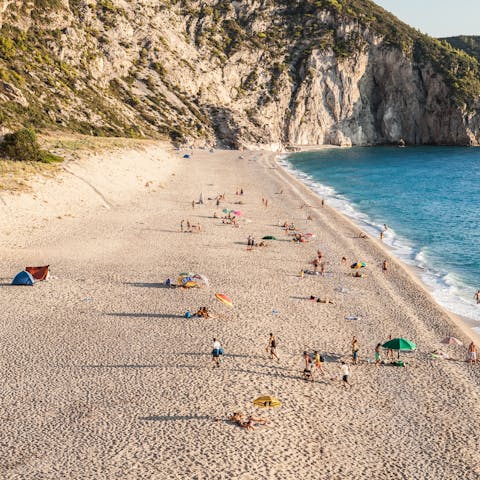 Watch the sunset on the beach – the nearest is only 100 yards away