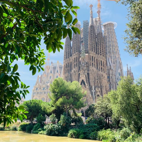 Visit the iconic Sagrada Familia – it's a good walk with many sights along the way