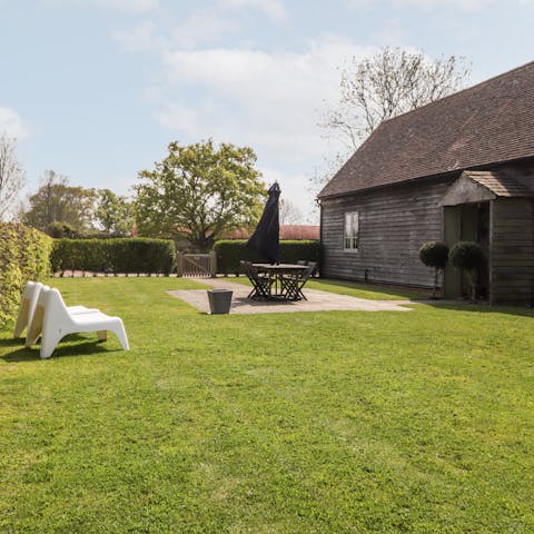 Soak up the sun in the spacious private garden