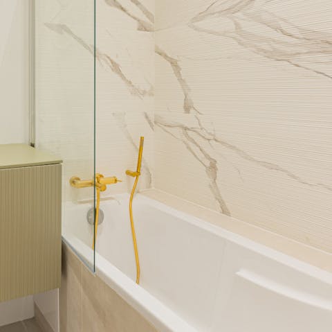 Soak in the tub after a busy day on your feet