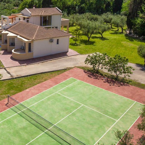 Practice your serve on your own tennis court