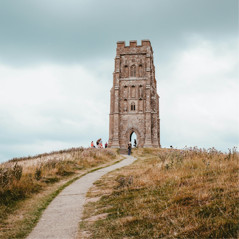 Explore the mystical Glastonbury Tor,  just 4 miles away