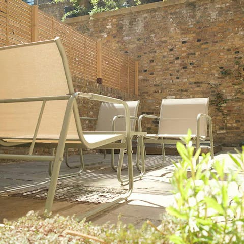 Enjoy the sunshine in the private garden