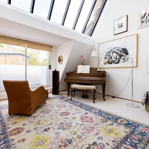 Practise your musical skills on the piano