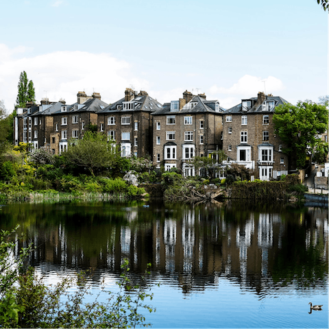 Stay just two minutes walking distance from Hampstead Heath Park