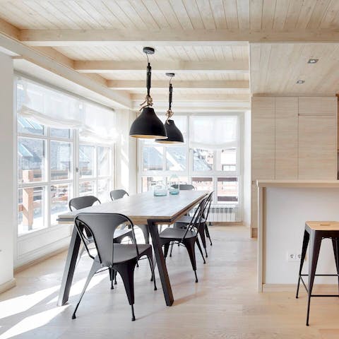 Enjoy breakfast in the bright morning light