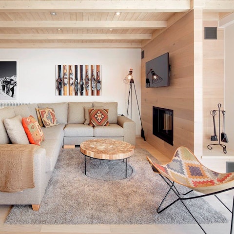 Hang out in the bohemian-style living room