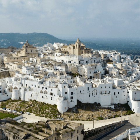Explore the White City of Ostuni – a short drive away